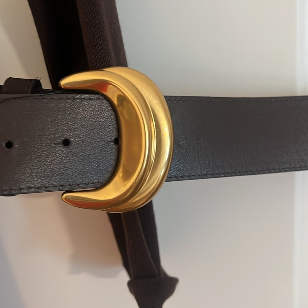 Donna Karan brown belted Asymmetrical Dress. Nwt xs - Picture 9 of 9